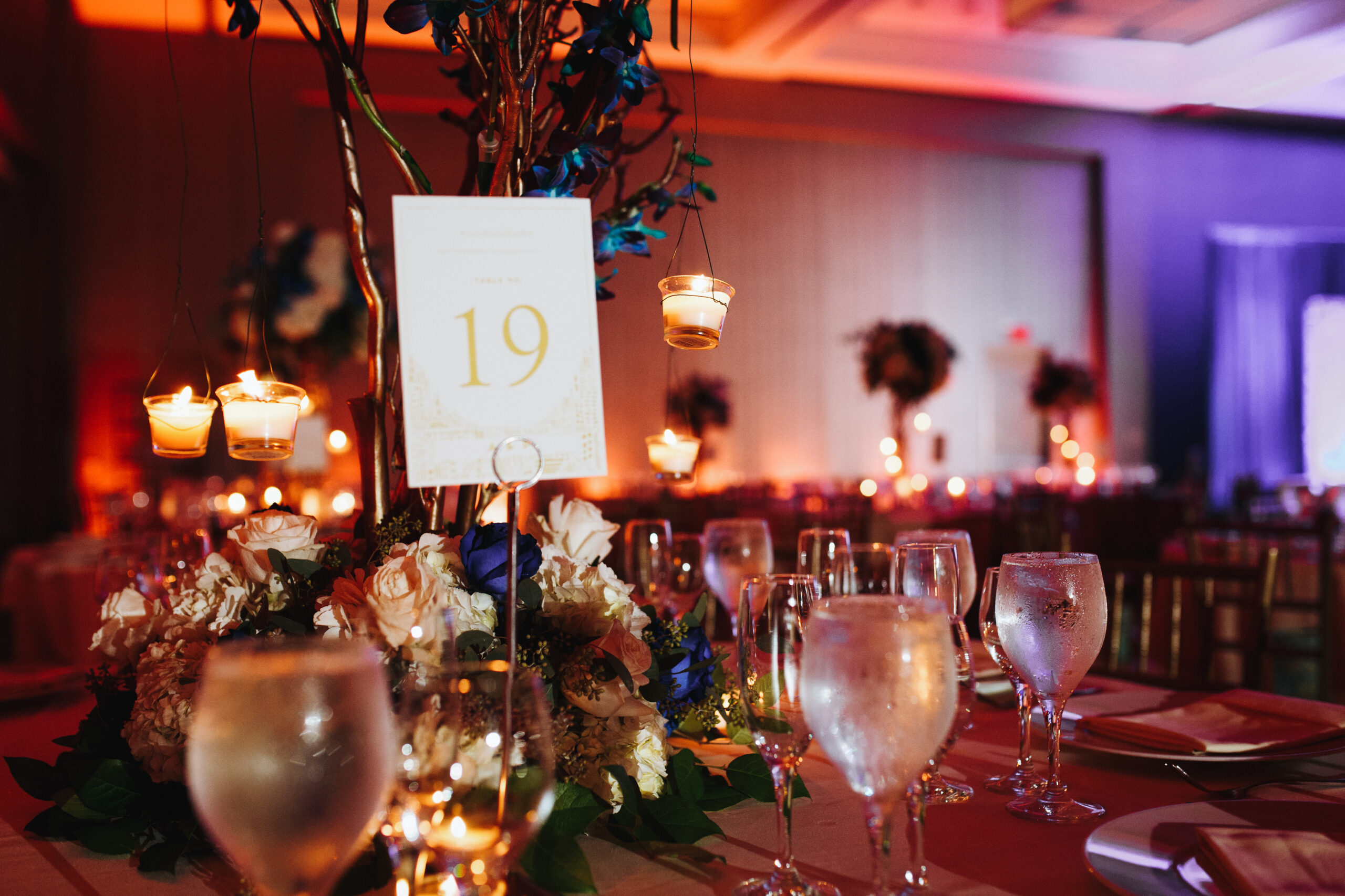Dressed table at a charity event